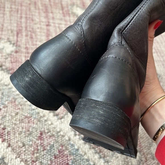 Frye | NWOB Melissa Button Lug Tall Boot in Smoke - Size US 7 - Picture 11 of 11